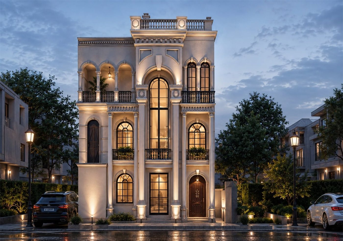 AI Rendering — واجهة كلاسيك وقت المغرب